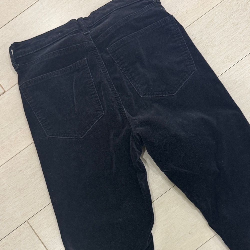 GAP Navy Blue Straight Leg Velvet Pants - Picture 4 of 5